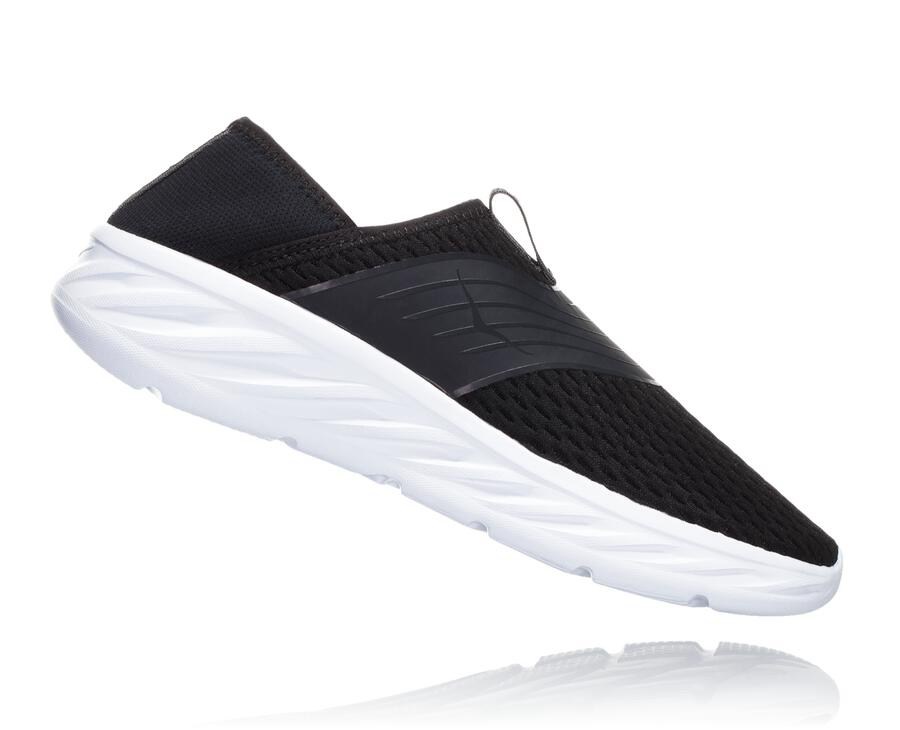 Sandalias Hoka One One Hombre Negros/Blancos - Ora Recovery - OLFK08567